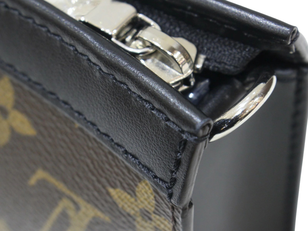 LOUIS VUITTON Gaston Wearable Wallet Crossbody Bag Monogram Macassar Brown Black